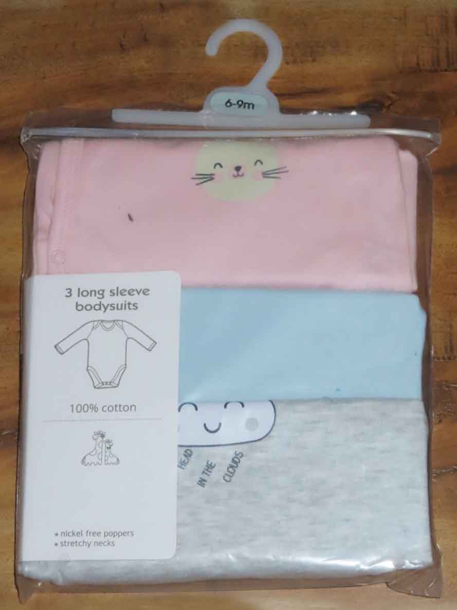 Baby 3 Pack L/S Bodysuits