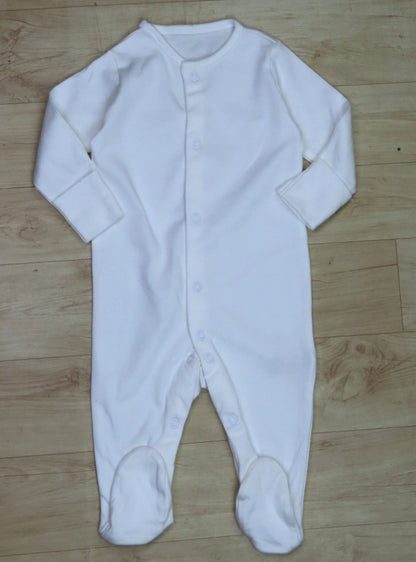 Babies 3 pack White Sleepsuits