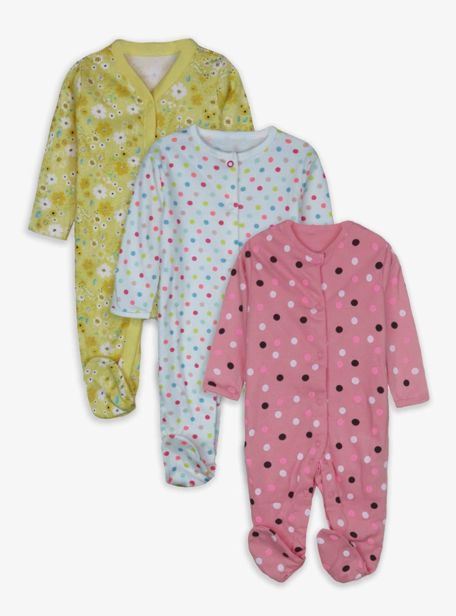 Baby 3 pack Sleepsuits Assorted