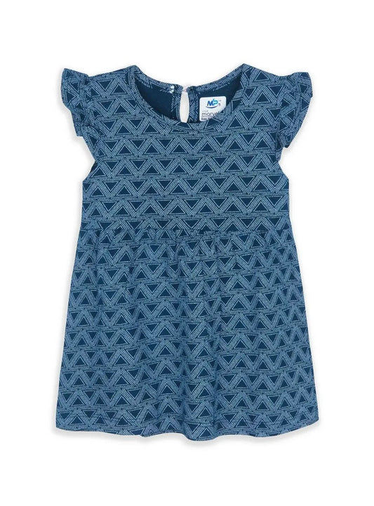 Baby Girls Navy Aop Knit Dress