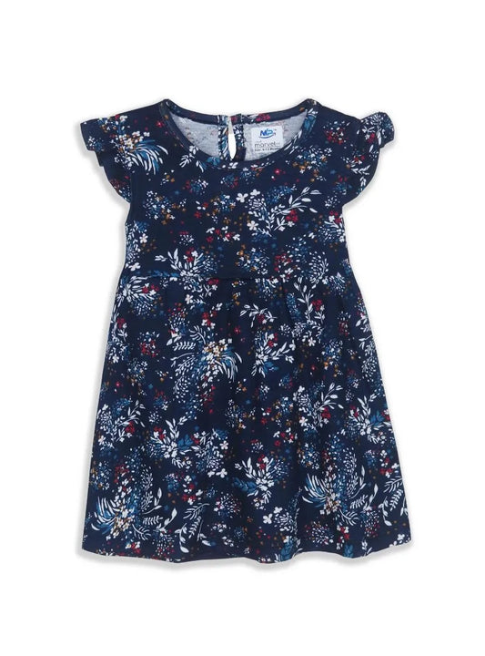 Baby Girls Black Floral Knit Dress