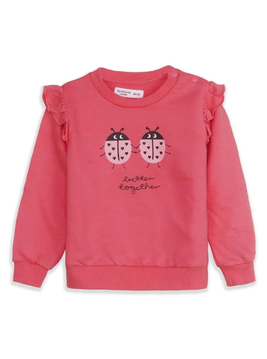 Baby Girls Red Pullover Sweatshirt