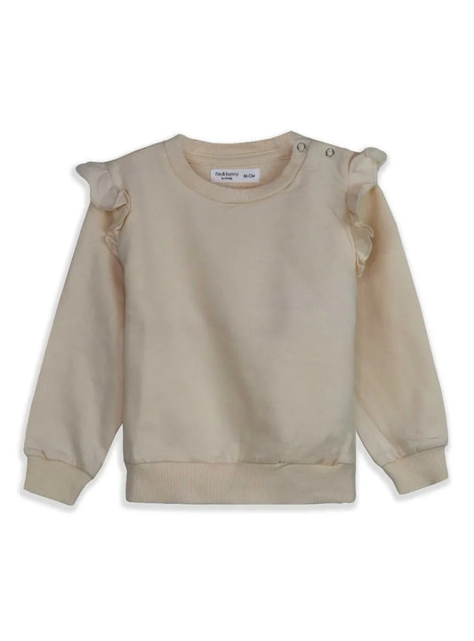 Baby Girls Beige Pullover Sweatshirt