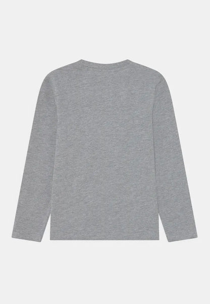 Boys Long Sleeve T Shirt Grey Melange