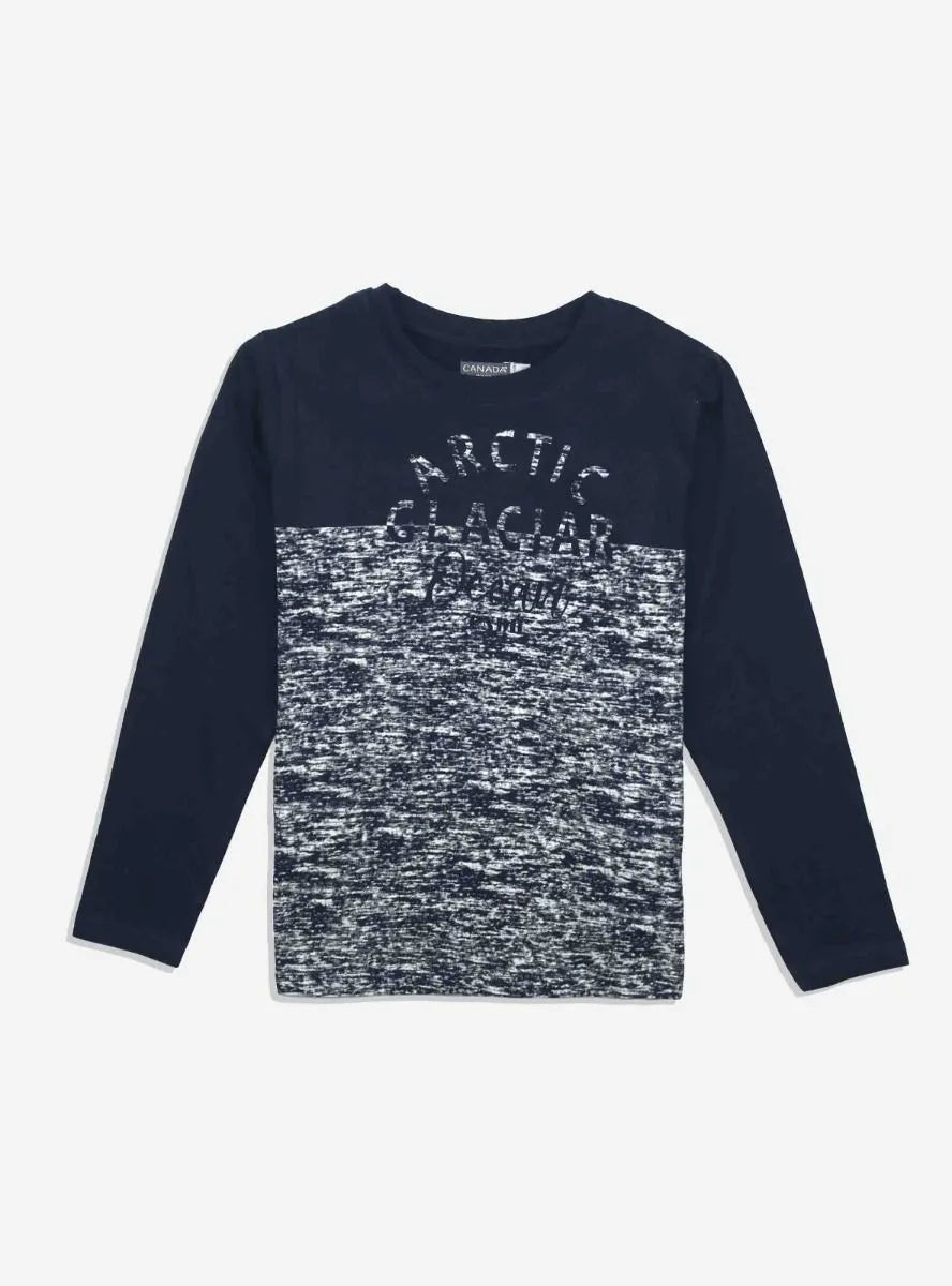 Boys Long Sleeve Navy T Shirt