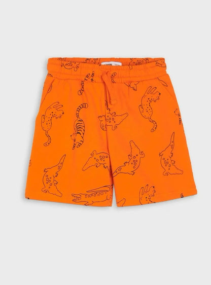 Boys French Terry Knit Shorts Orange