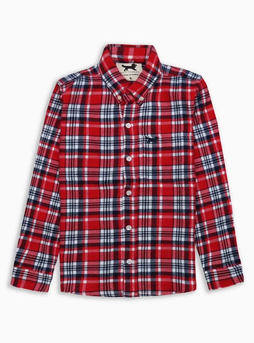 Boys Flannel Woven Shirt