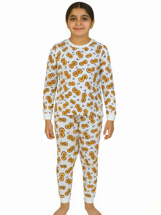 Girls Printed Pyjama Set
