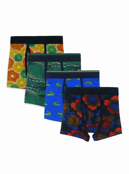 Boys Stretch 4 pack Boxer Shorts