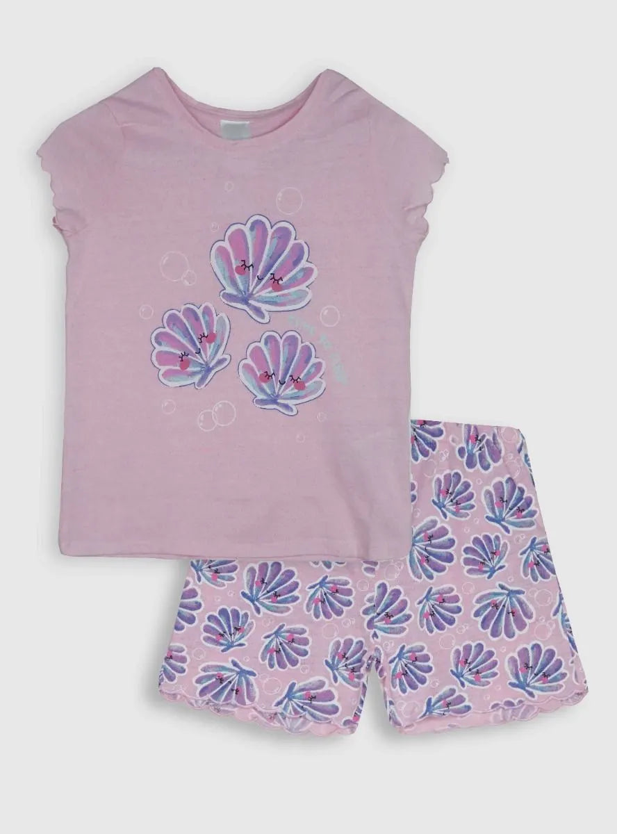 Girls Printed Shorty Set