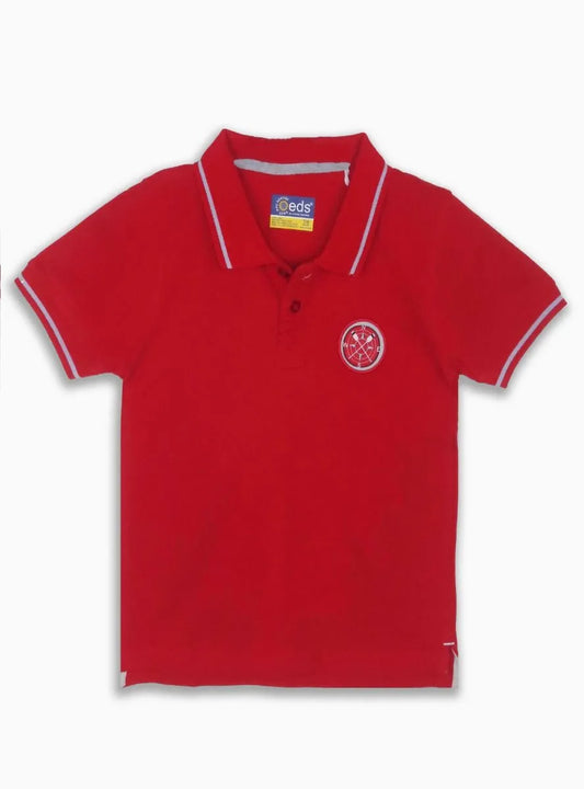 eds Boys Applique Red Collar T Shirt