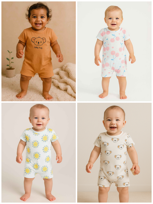 Baby Girls Printed Playsuits