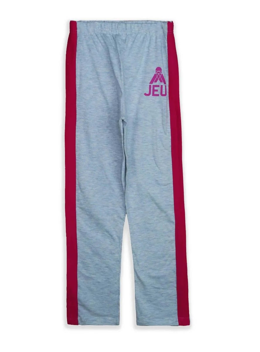 Girls Grey Fuchsia Pyjama Set