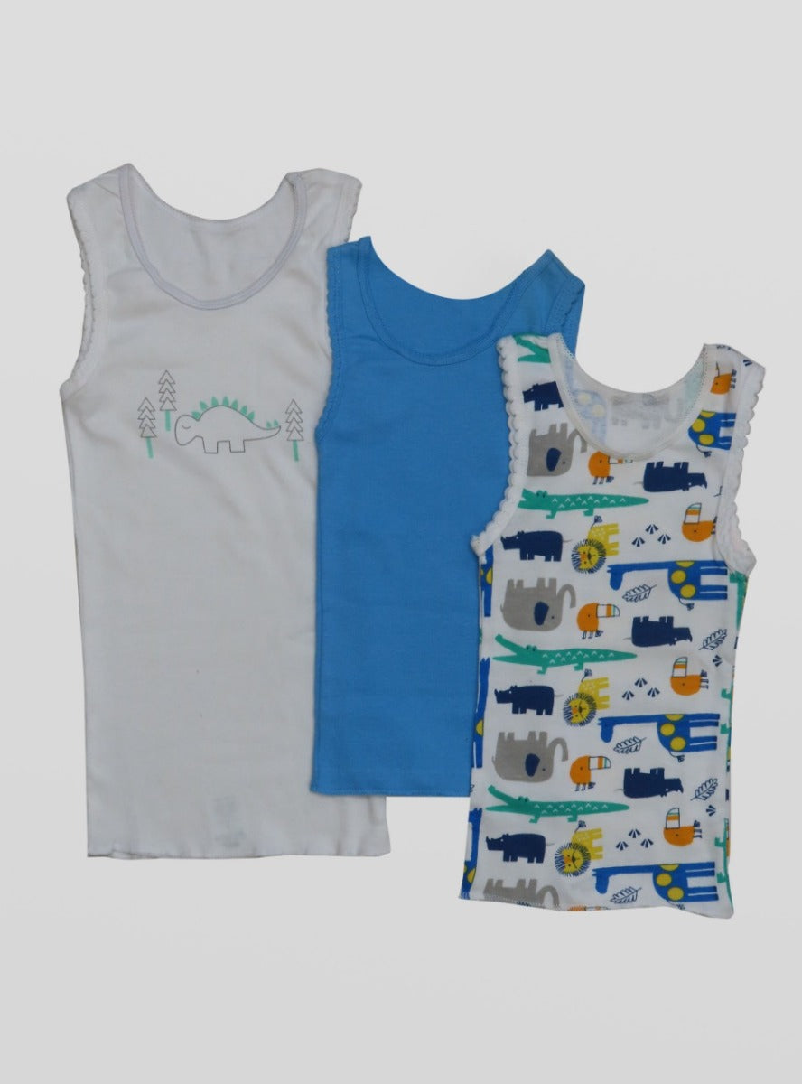 Baby Girls 3 Pack Vests