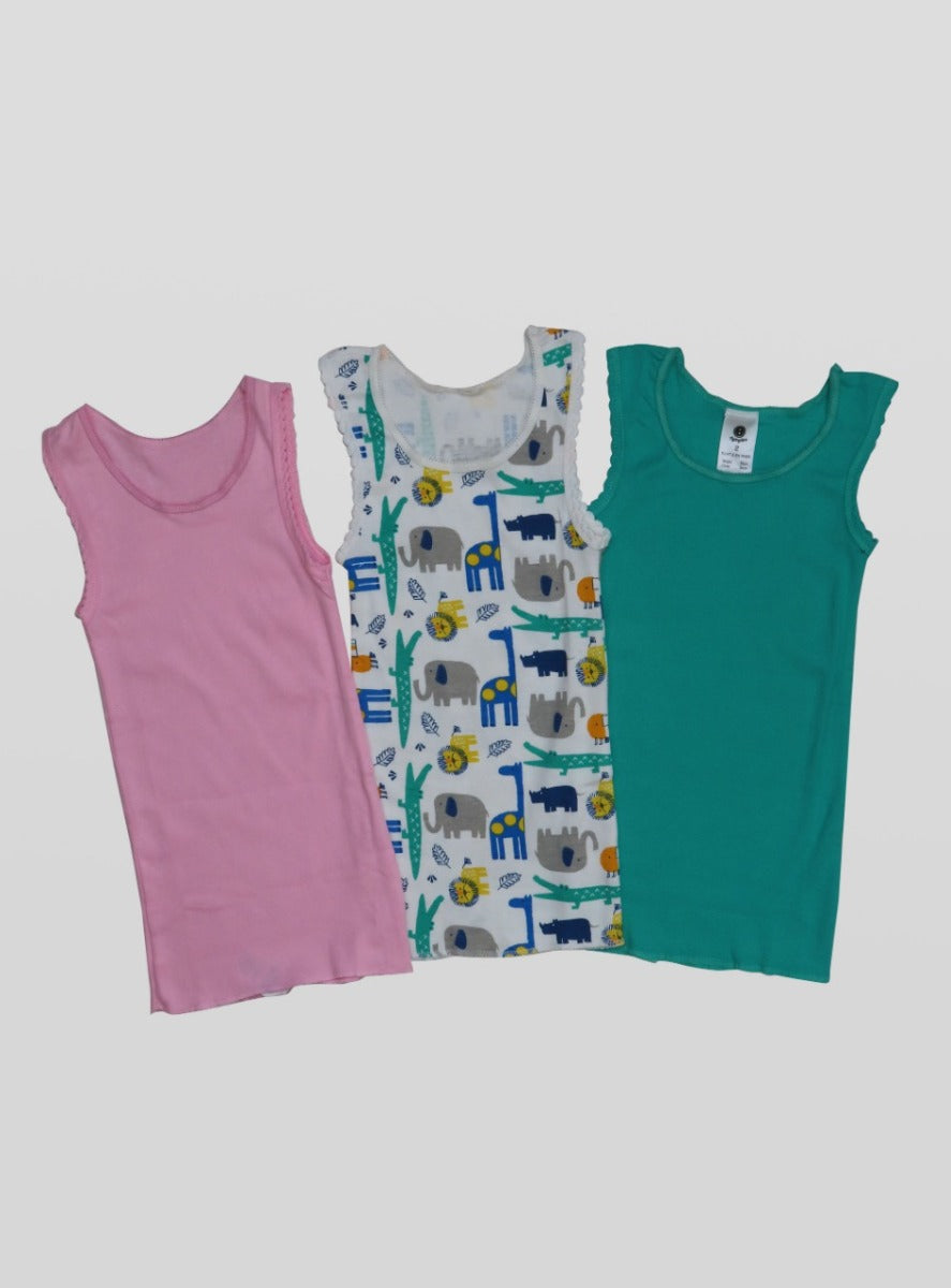 Baby Girls 3 Pack Vests