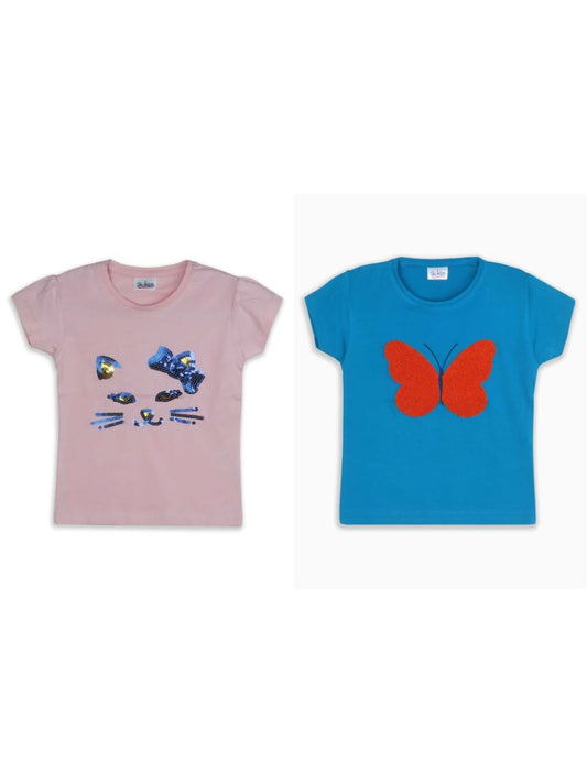 Girls Applique and Sequin Tops