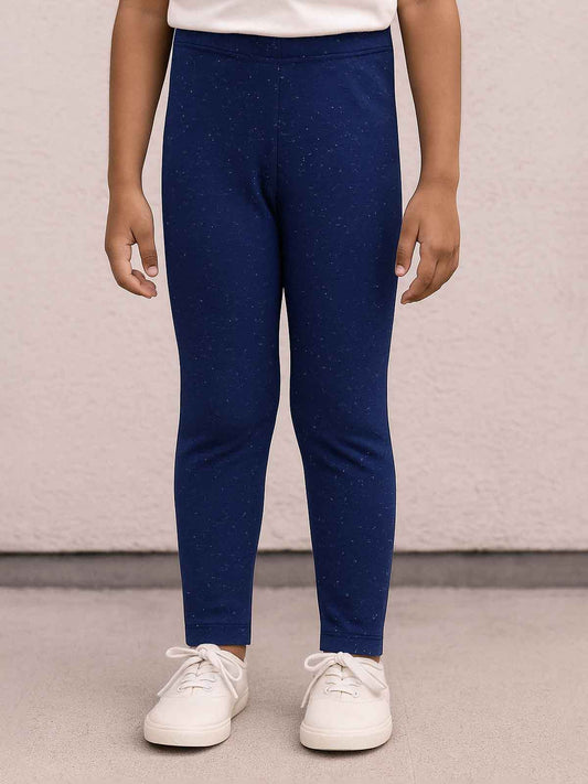 Girls Neppy Fabric Legging