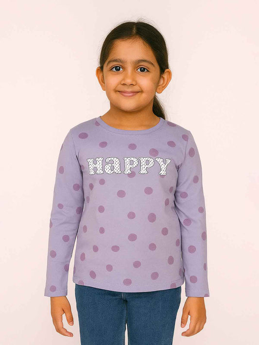 Girls Long Sleeve AOP Tee