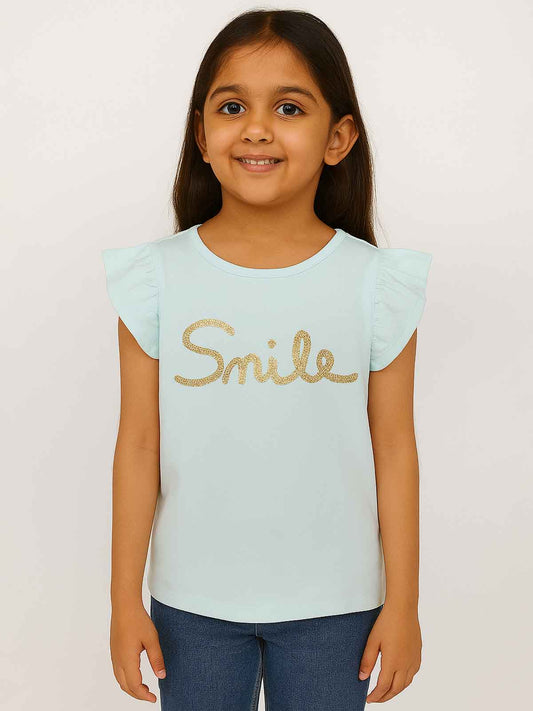 Girls Glitter Printed Tee