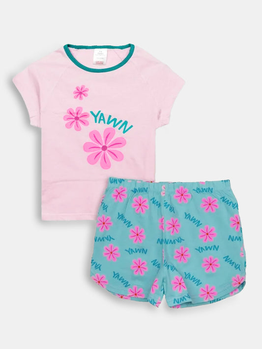 Girls Printed Shorty Set