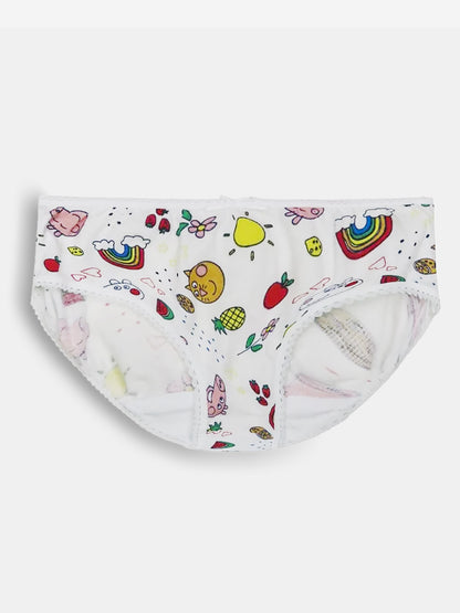 Girls Printed 5 Pack Briefs