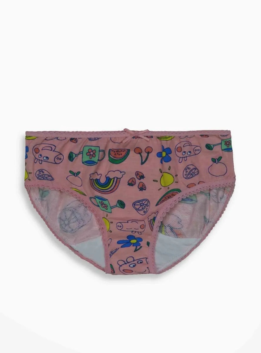 Girls Printed 5 Pack Briefs