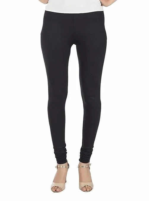 Girls Stretch Churidar Black Legging