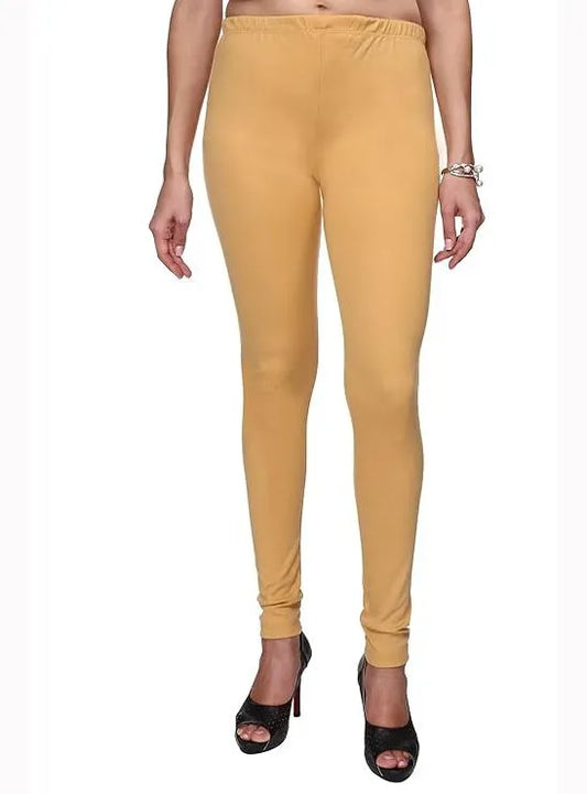 Girls Stretch Churidar Beige Legging