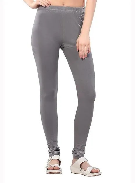 Girls Stretch Churidar Grey Legging