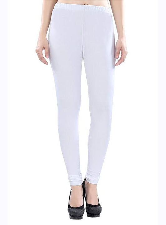 Girls Stretch Churidar White Legging