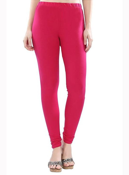 Girls Stretch Churidar Fuchsia Legging