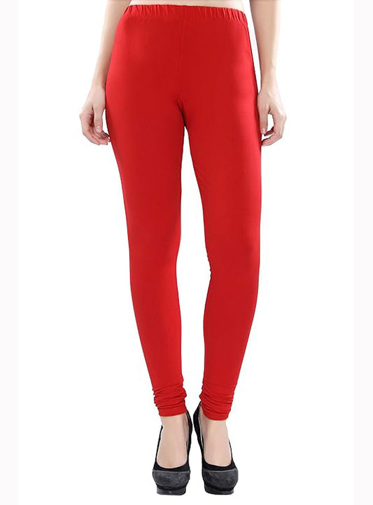 Girls Stretch Churidar Red Legging