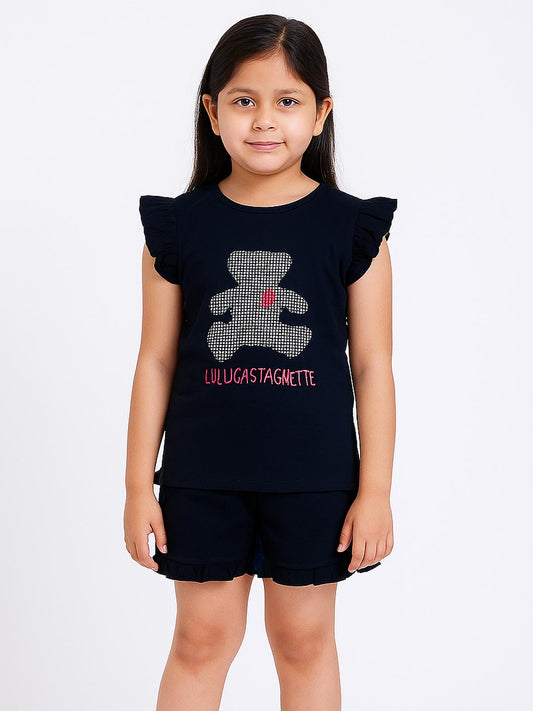 Girls Printed Shorty Set