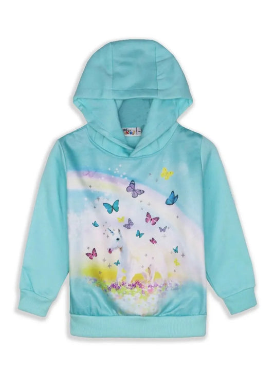 Kids Girls Hooded Pullover Sweatshirt