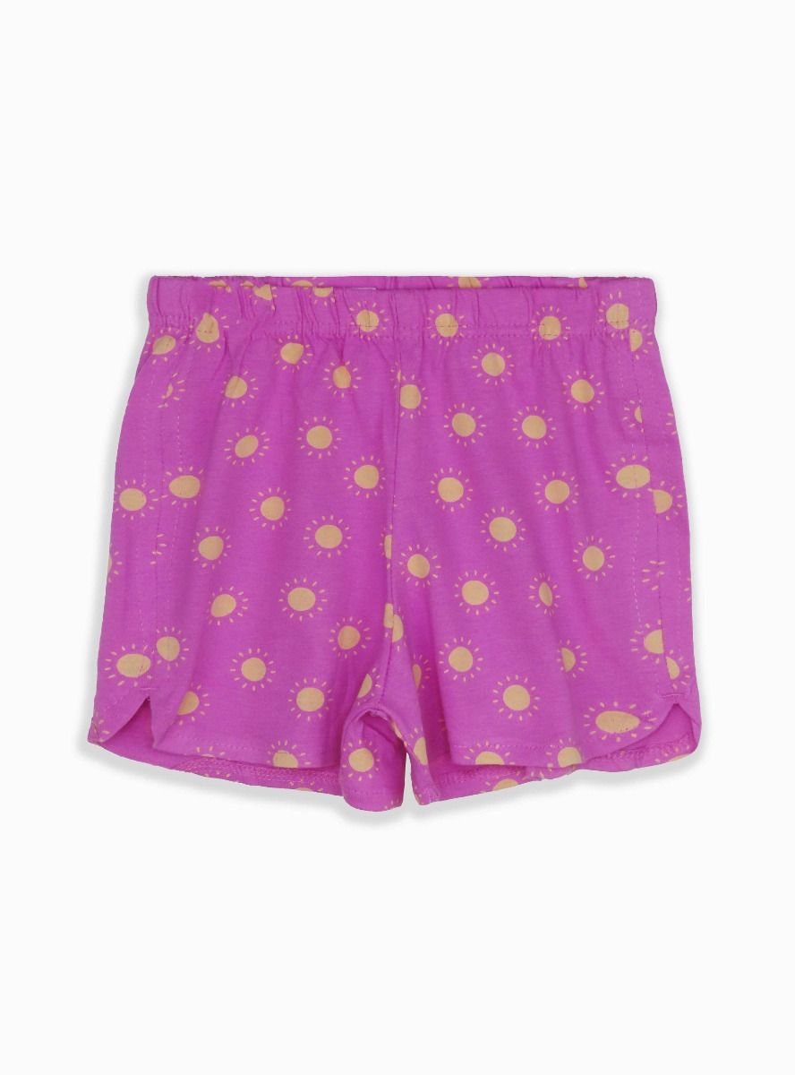 Girls Knit Lilac Shorts