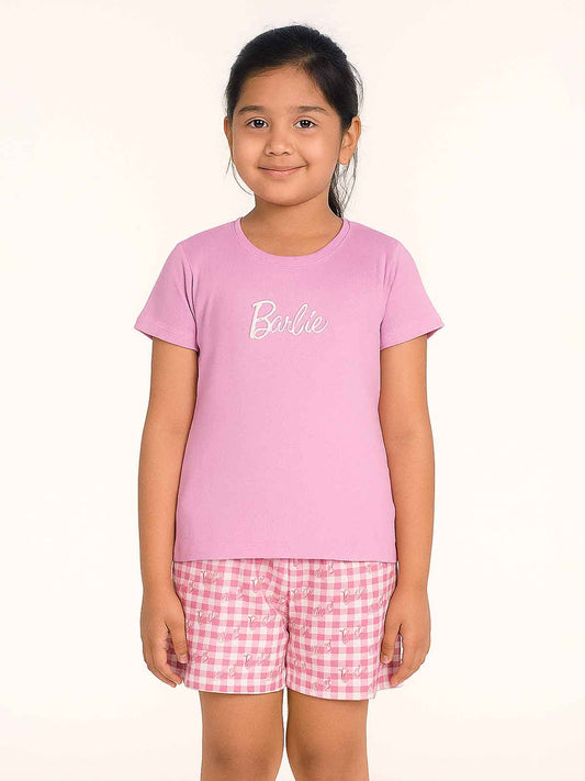 Girls Printed Shorty Set