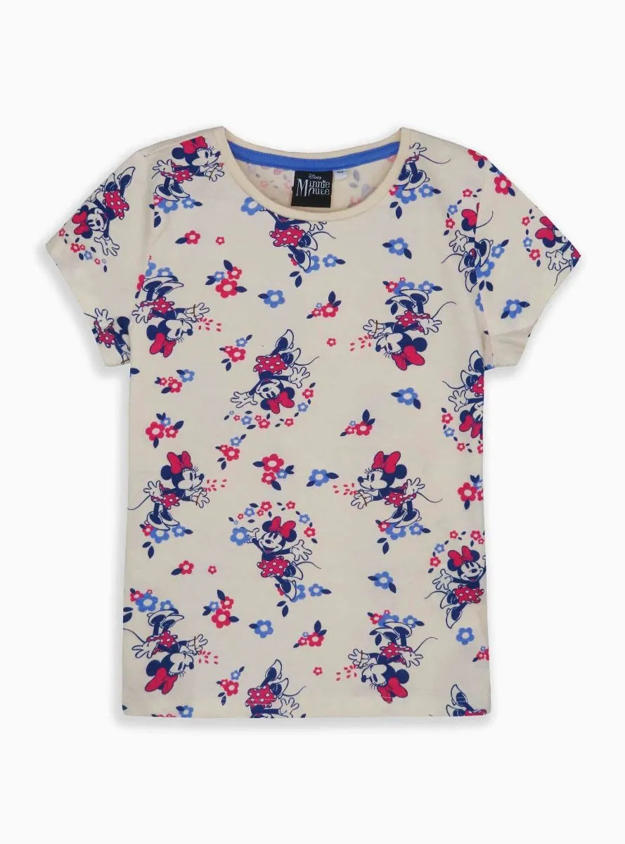 Girls Printed Beige Top