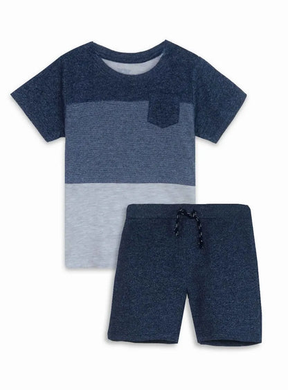 Boys Printed 2 PC Sets Denim