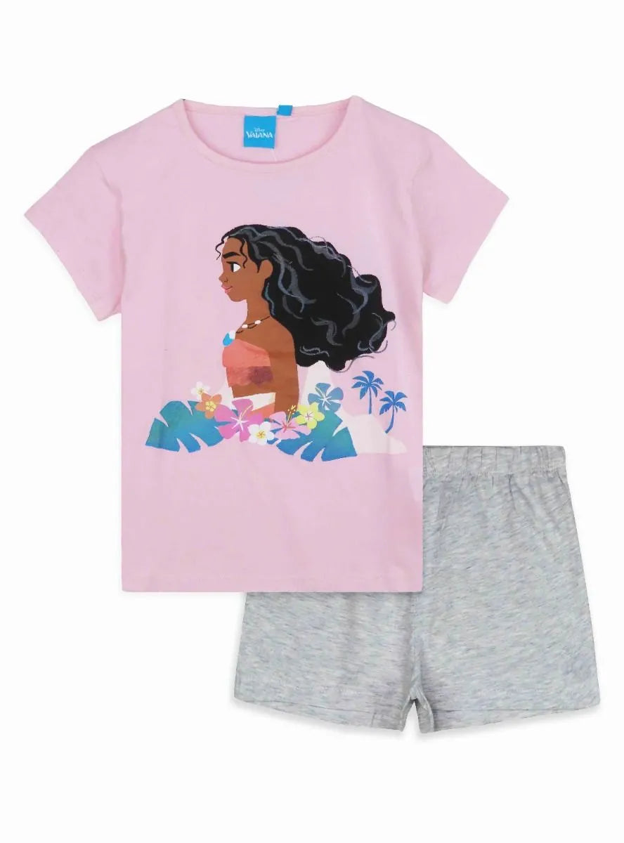 Girls Printed Shorty Set Pink