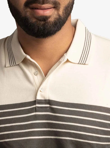 Mens Striped Polo