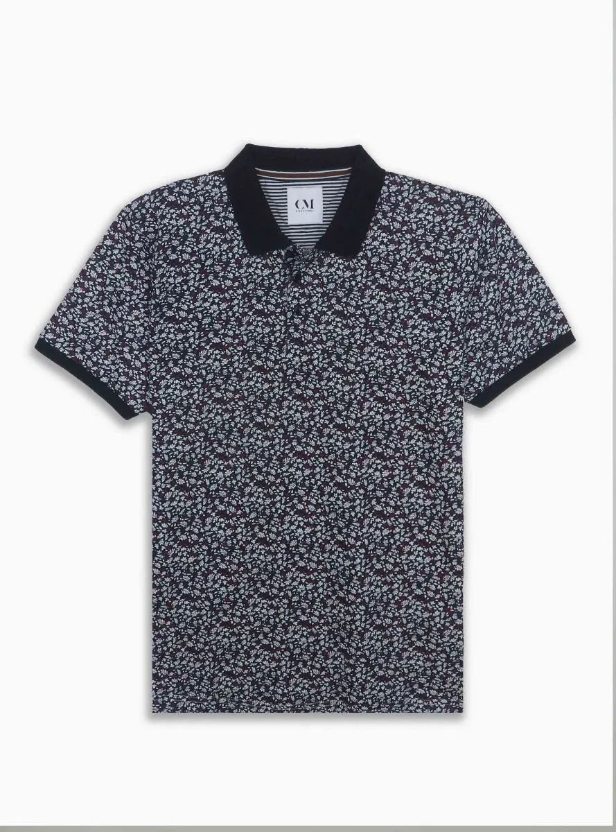 Mens Floral Printed Polo