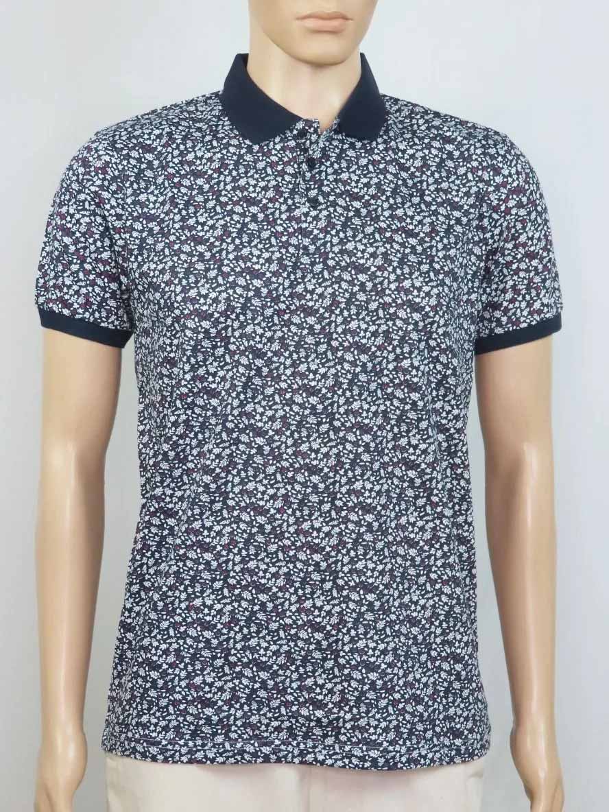 Mens Floral Printed Polo