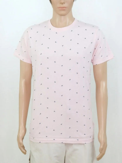 mens Printed T Shirt Man Pink AOP