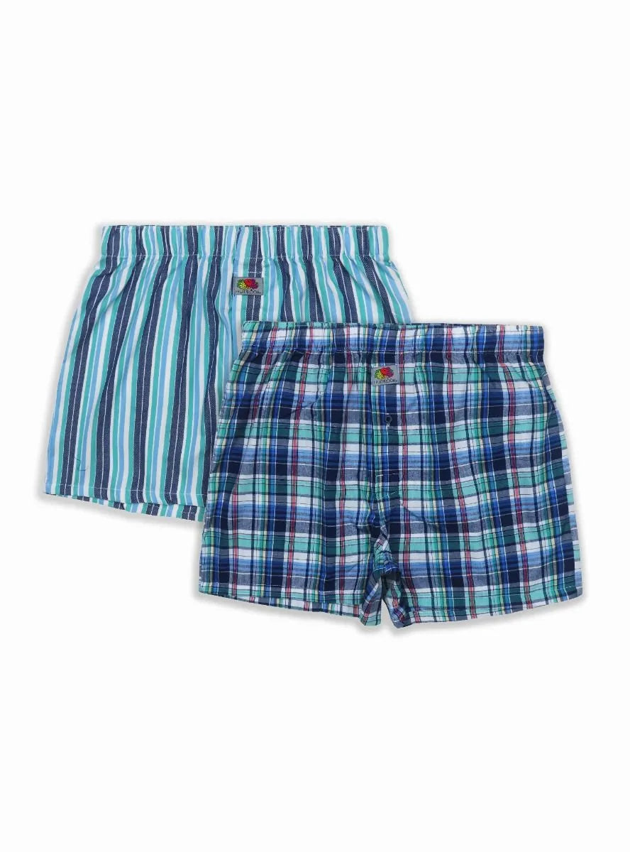 Mens 2 Pack Woven Boxer Shorts