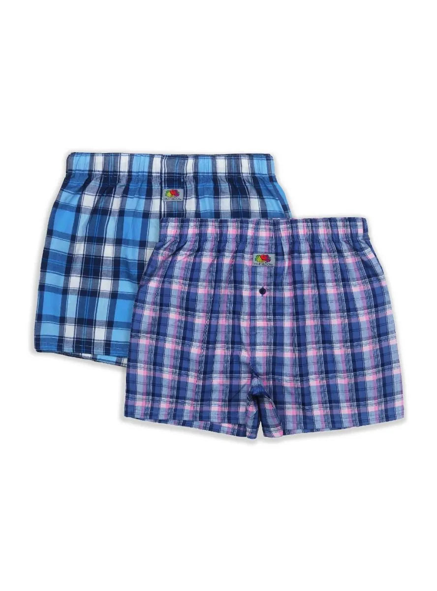 Mens 2 Pack Woven Boxer Shorts