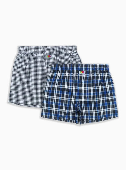 Mens 2 Pack Woven Boxer Shorts