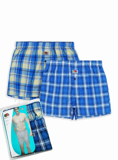 Mens 2 Pack Woven Boxer Shorts