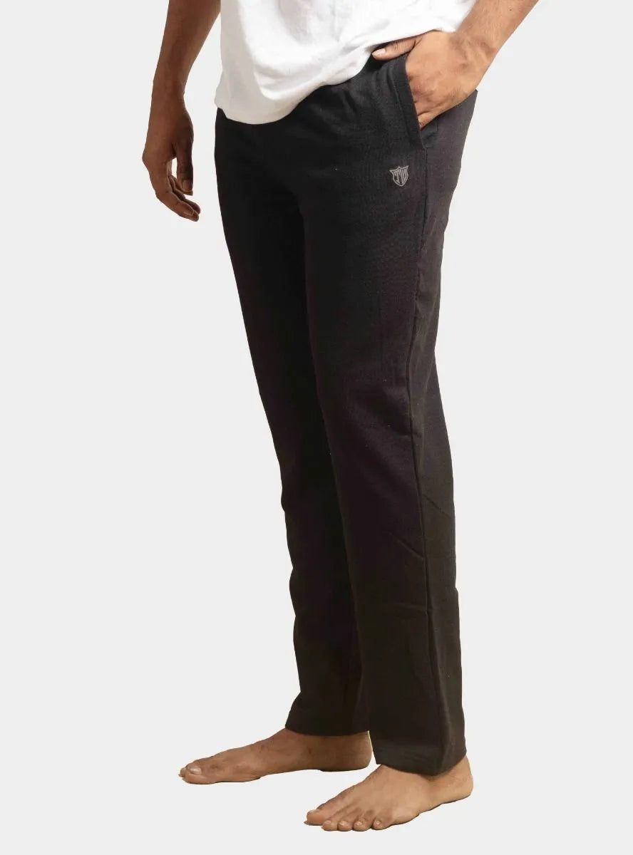 Mens French Terry Black Track Pant