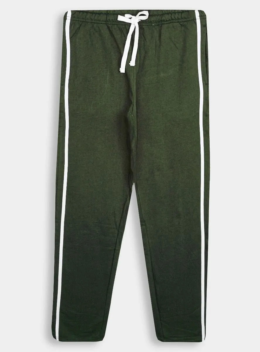 Mens Fleece Olive Track Pant