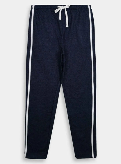 Mens Fleece Navy Melange Track Pant